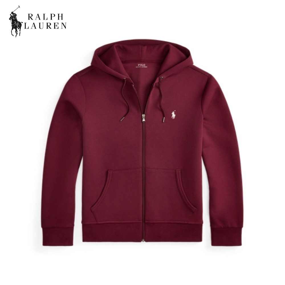 Doppelt gestrickter Hoodie mit durchgehendem Reißverschluss