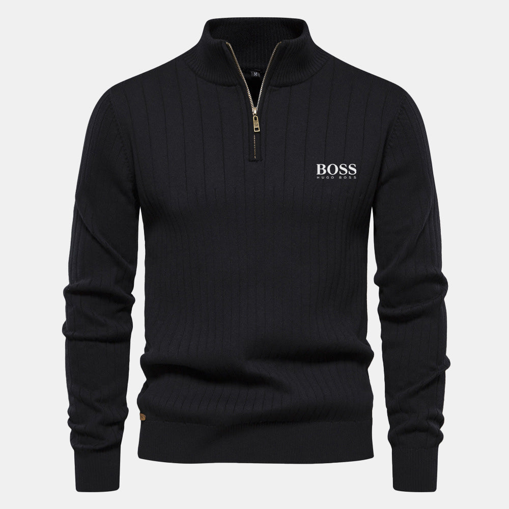 HB Zip Klassischer Strickpullover