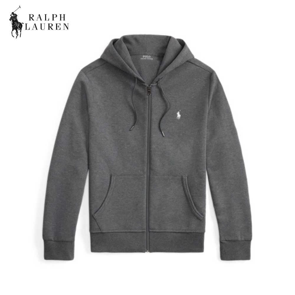 Doppelt gestrickter Hoodie mit durchgehendem Reißverschluss