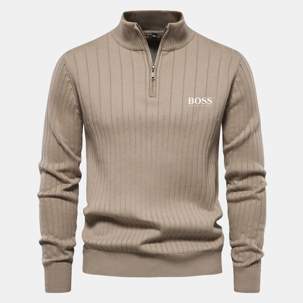 HB Zip Klassischer Strickpullover