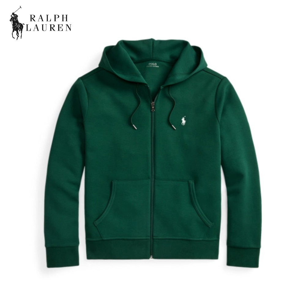 Doppelt gestrickter Hoodie mit durchgehendem Reißverschluss
