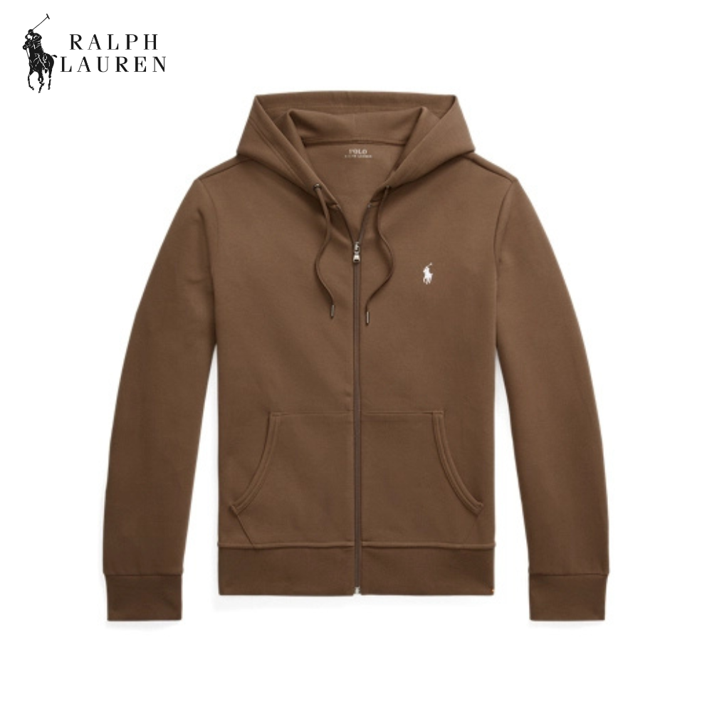 Doppelt gestrickter Hoodie mit durchgehendem Reißverschluss
