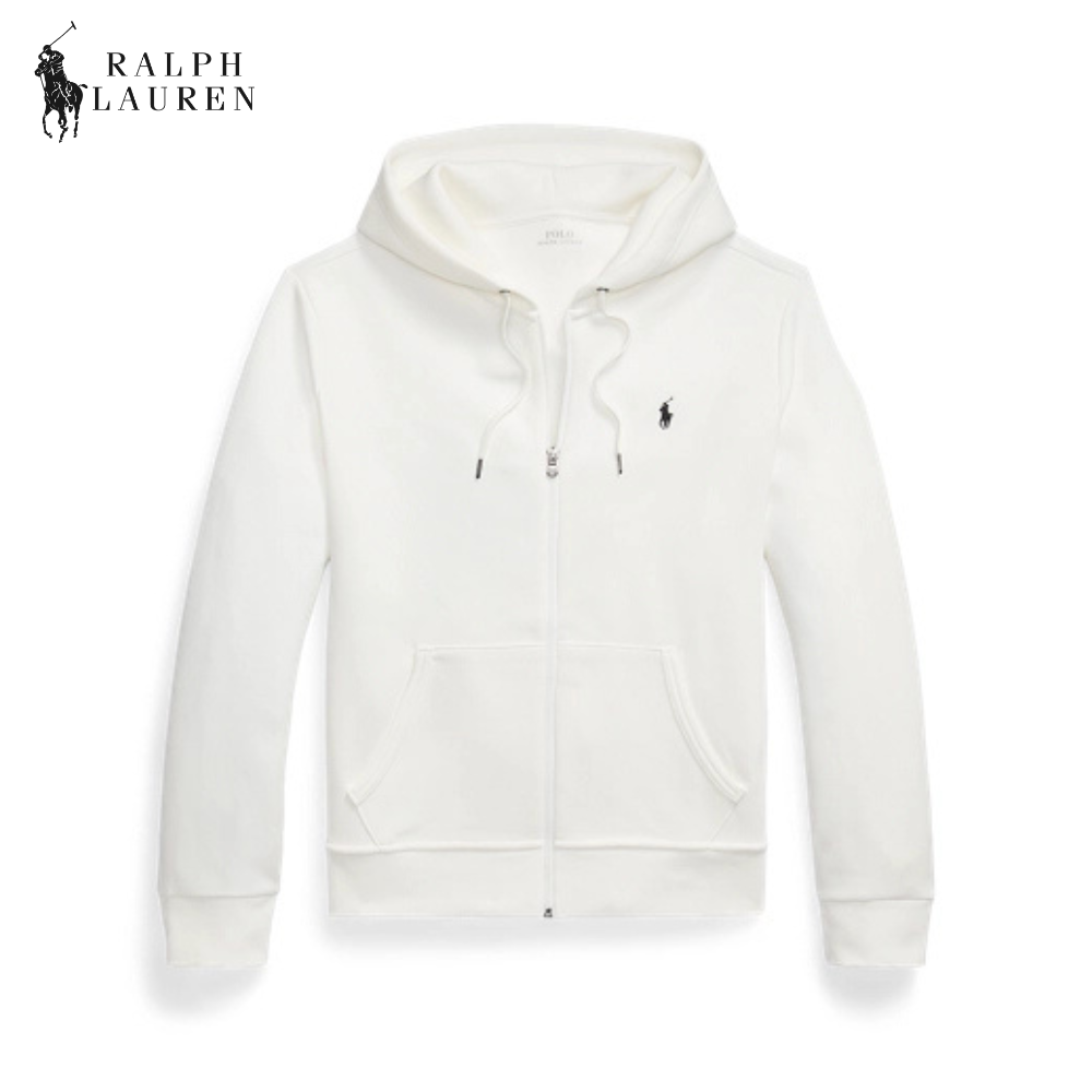 Doppelt gestrickter Hoodie mit durchgehendem Reißverschluss