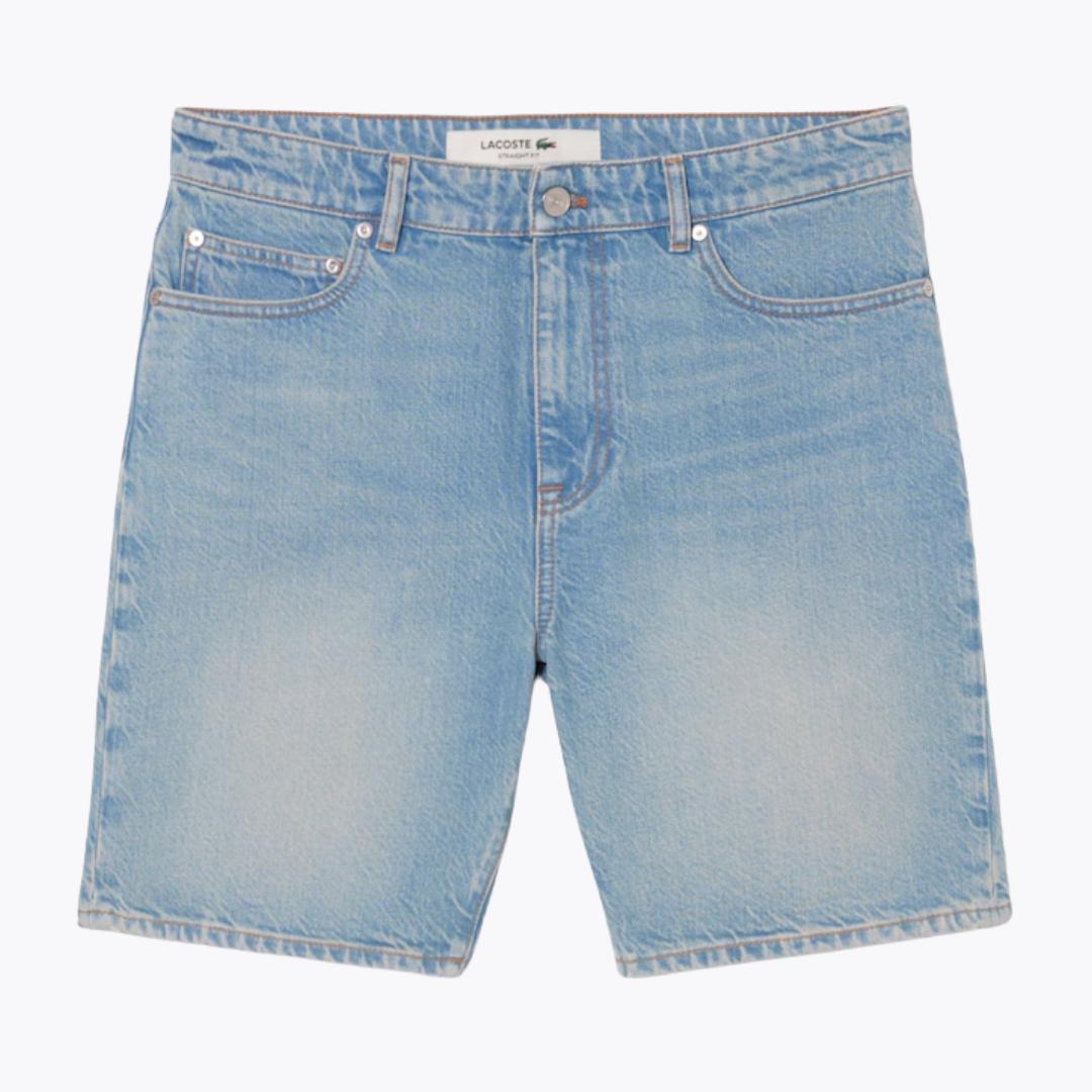 LC Straight Fit Denim-Bermudashorts